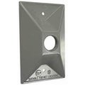 Bell Electrical Box Cover, Rectangular, Die-Cast Zinc, Lamp Holder 1305846